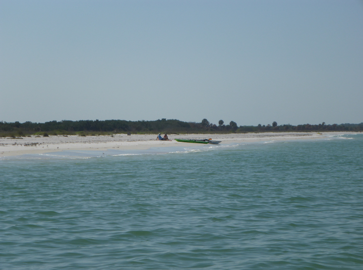 Sea kayaks on the Gulf