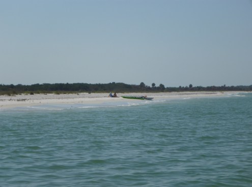 Sea kayaks on the Gulf