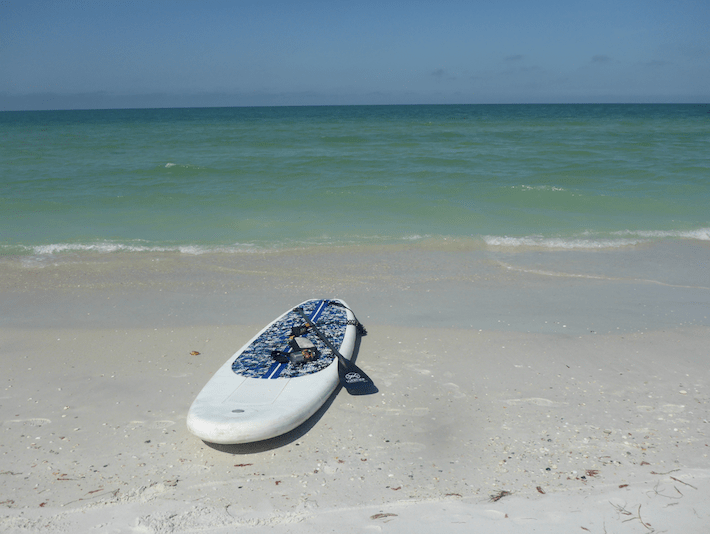 Paddleboard on Caladesi Beach