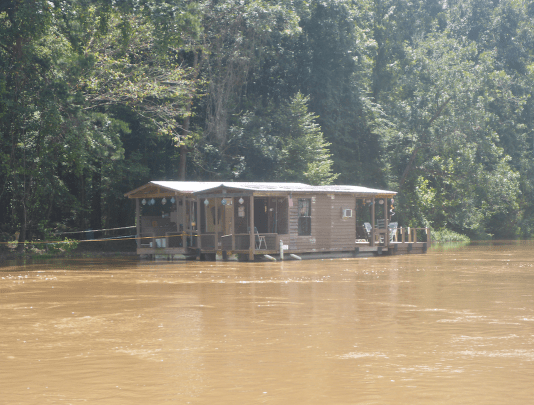 Floating camp on the Choctawhatchee