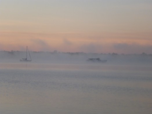 fog rising over Palatka