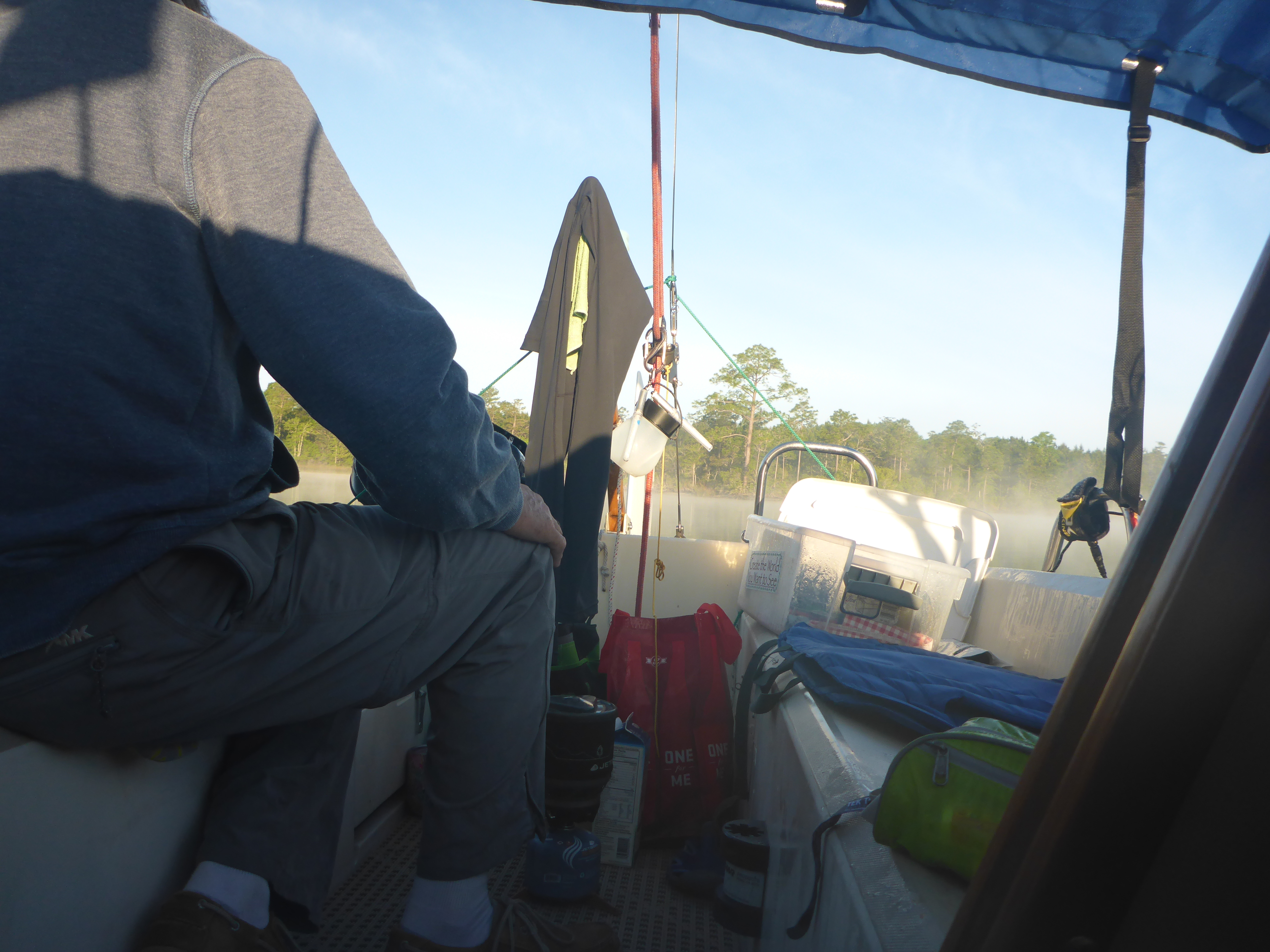 View from inside boat